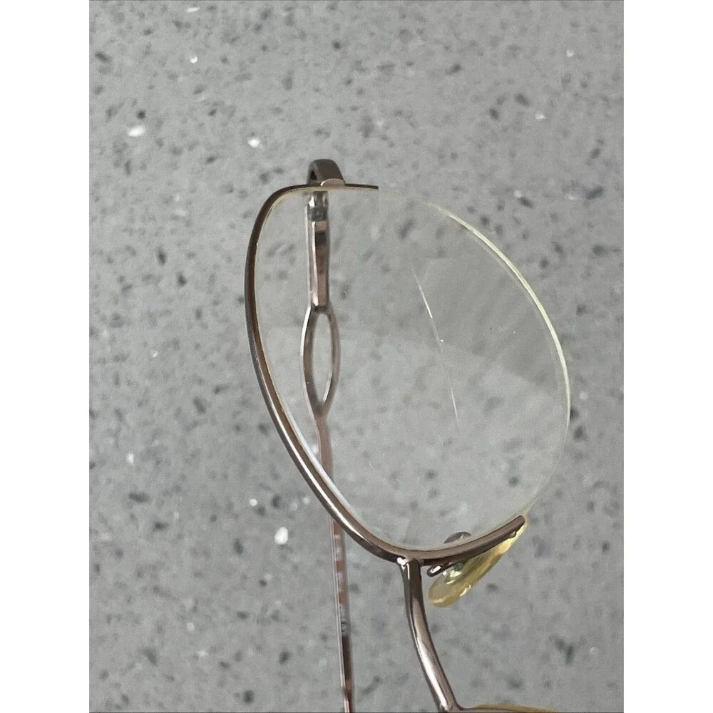 Luxottica LU 2257 T126 Eyeglasses Frames ONLY Brown half rim 53-18-135 Italy